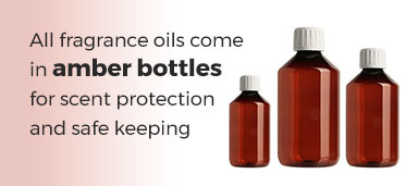 All fragrance oils come in amber bottles for safe keeping & scent protection