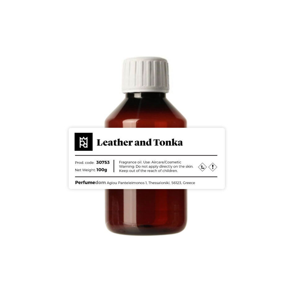 Leather and Tonka Fragrance Oil bottle 100g
