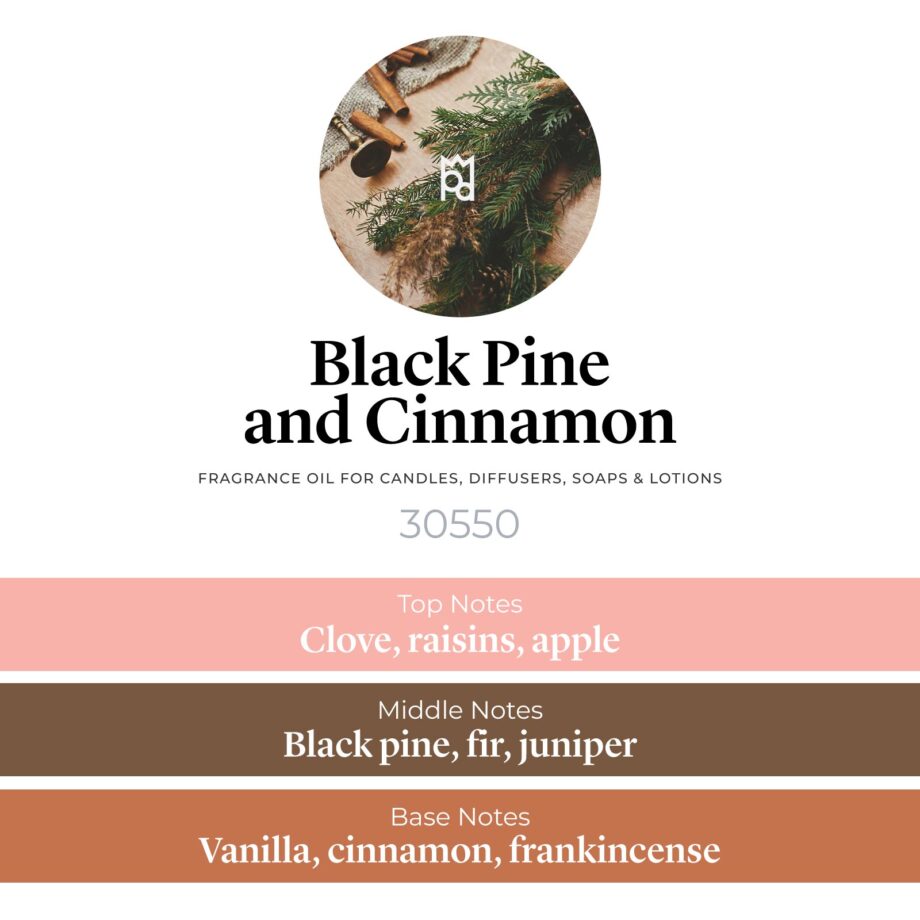 Black Pine and Cinnamon Fragrance Oil profile