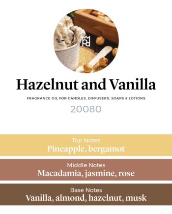 Hazelnut and Vanilla Fragrance Oil scent pyramid