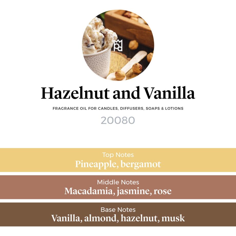 Hazelnut and Vanilla Fragrance Oil scent pyramid