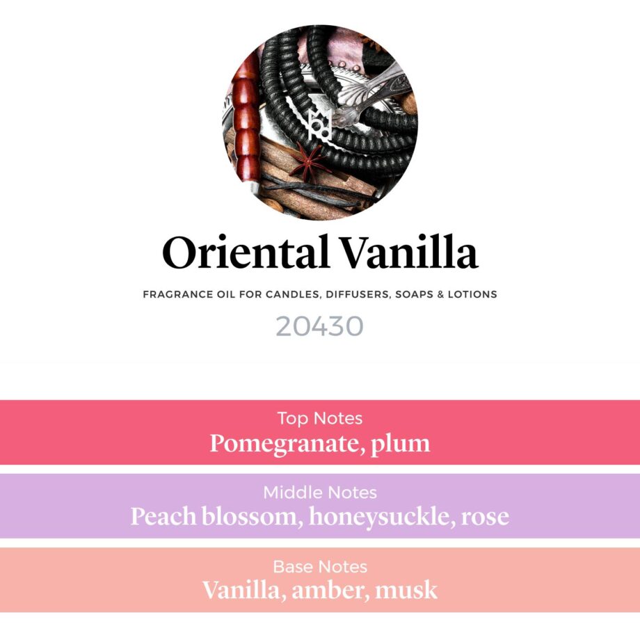 Oriental Vanilla fragance oil scent profile