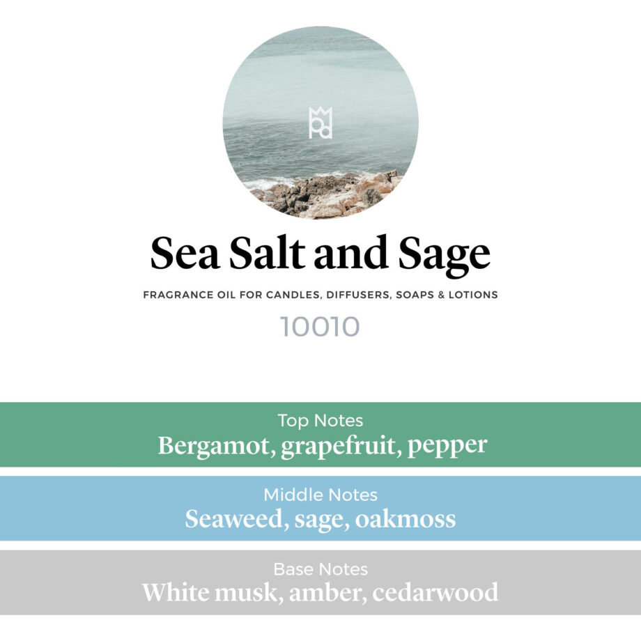 sea salt and sage fragrance oil scent pyramid