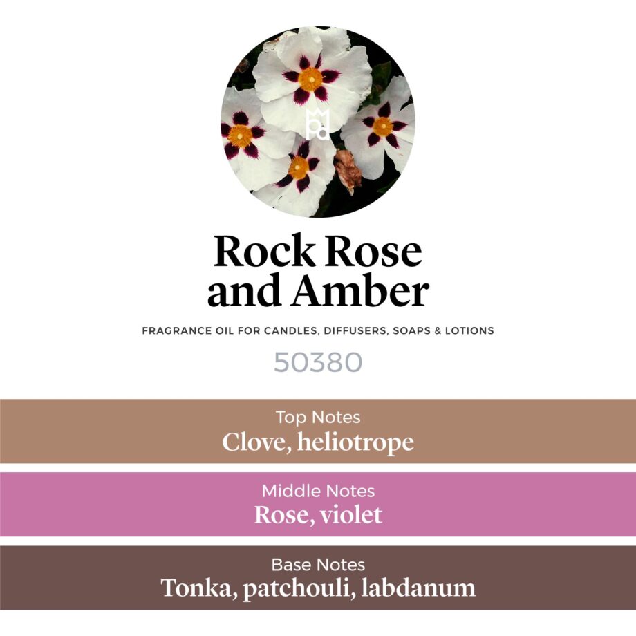 Rock Rose and Amber Fragrance Oil scent pyramid