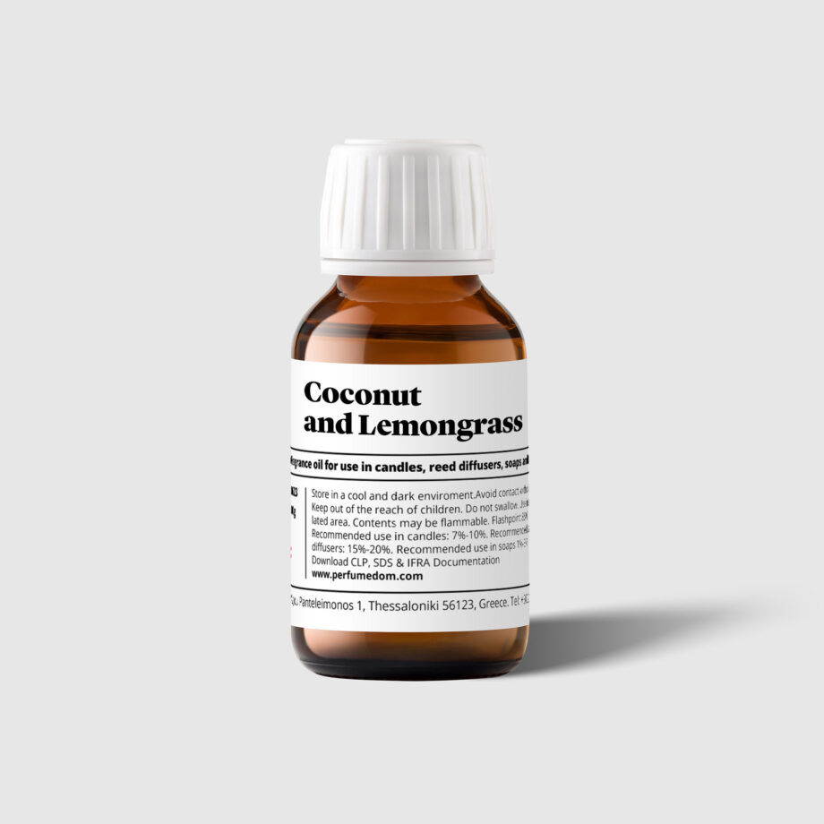 Coconut and Lemongrass Fragrance oil bottle 100g