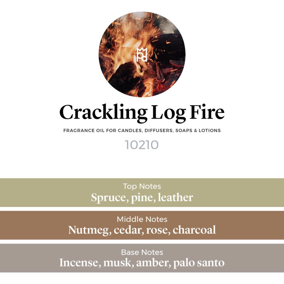 Crackling Log Fire Fragrance Oil scent pyramid