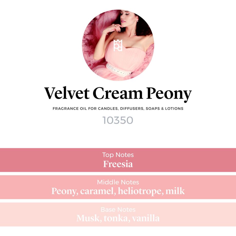 Velvet Cream Peony Fragrance Oil scent pyramid