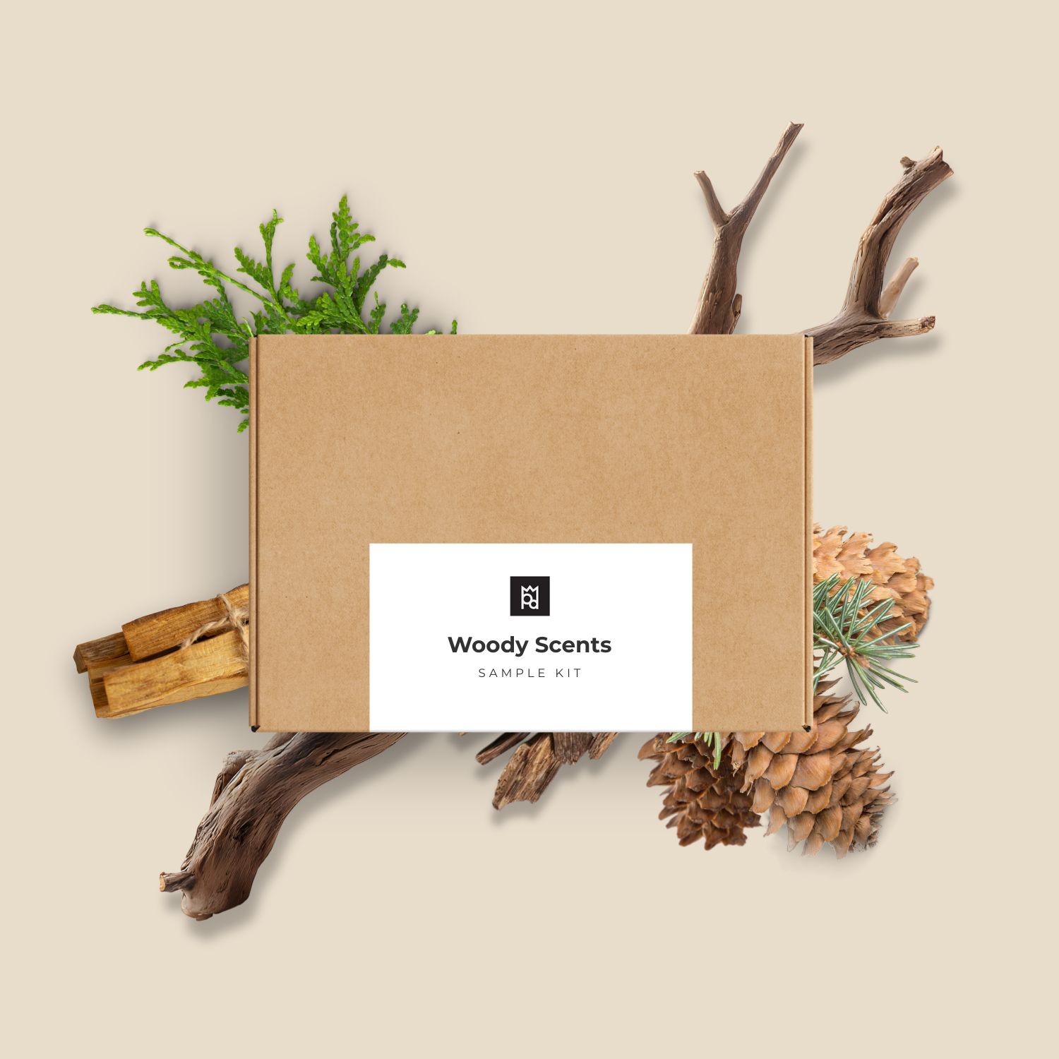 Woody Fragrance Sample Kit with 20 best-selling forest, cedar and sandalwood scents